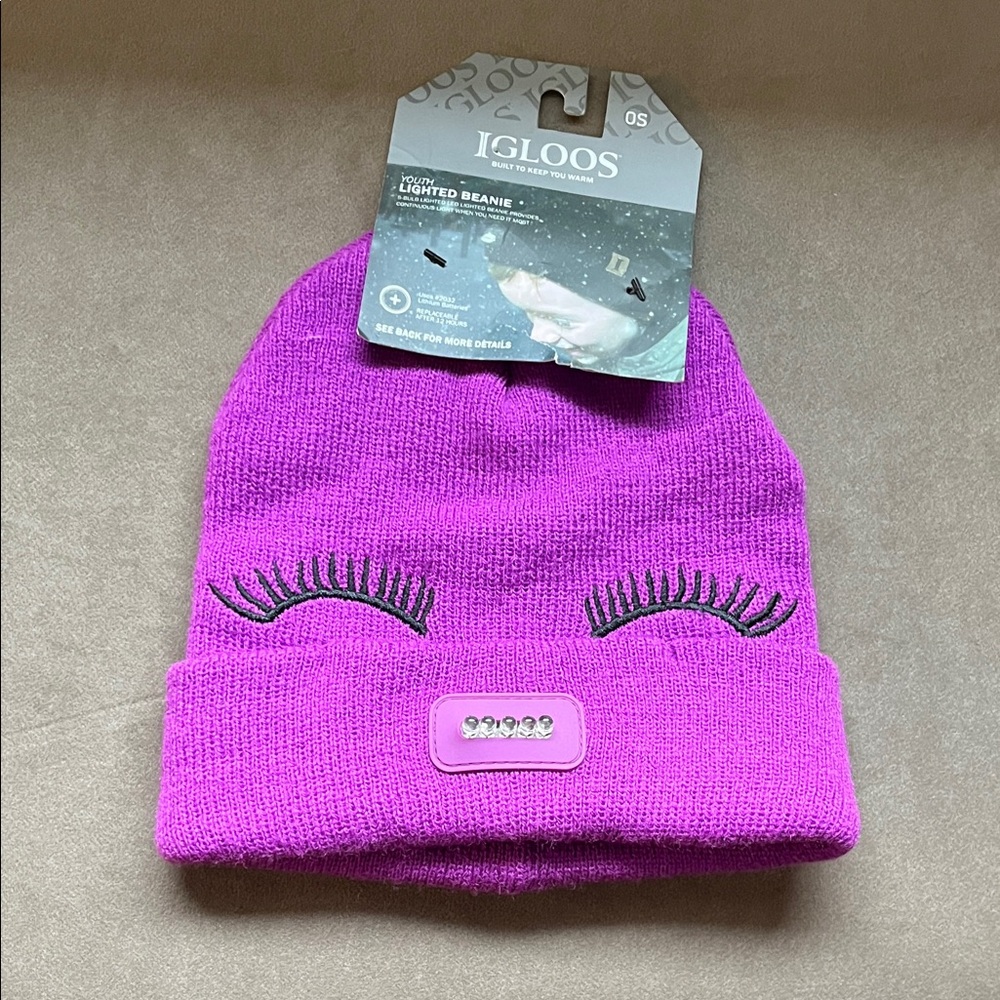 Igloo Youth Lighted Purple Beanie